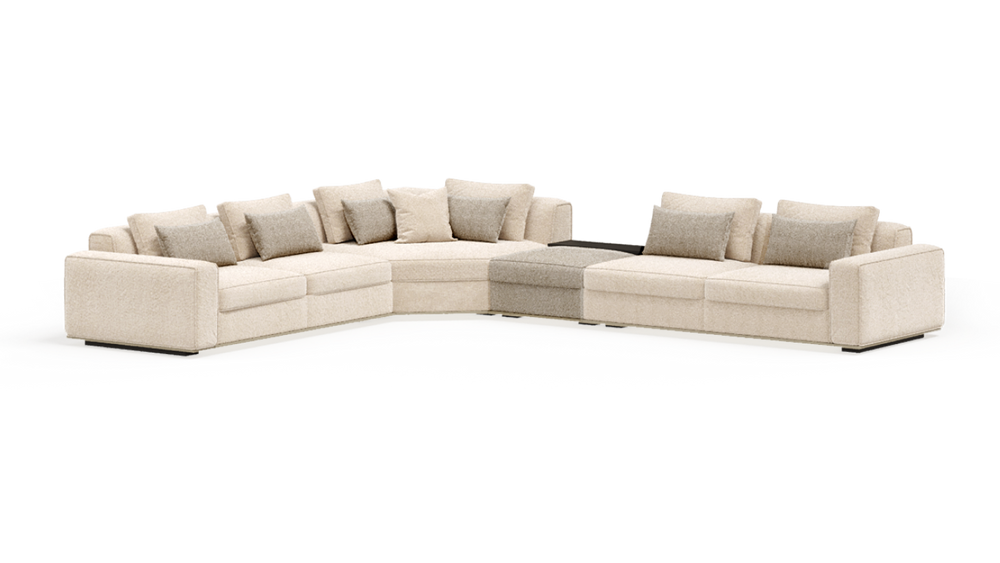 Florida Sectional Sofa L corner with Mechanism (with Pouf)