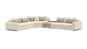 Florida Sectional Sofa L corner with Mechanism (with Pouf)