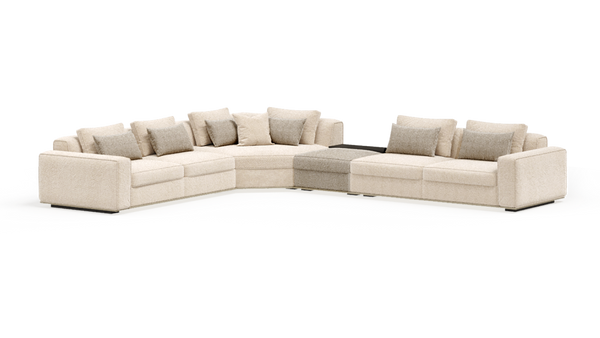 Florida Sectional Sofa L corner with Mechanism (with Pouf)