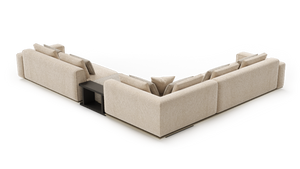 Florida Sectional Sofa L corner with Mechanism (with Pouf)