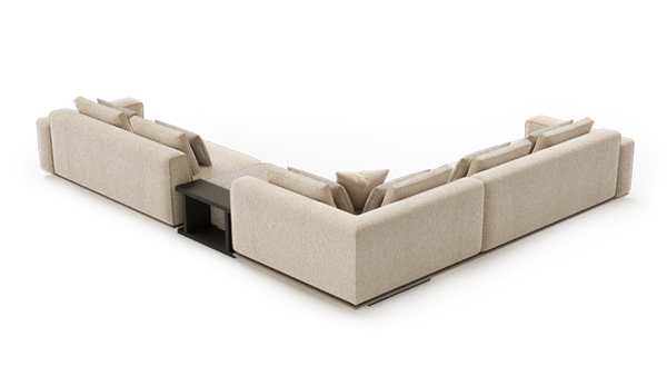 Florida Sectional Sofa L corner with Mechanism (with Pouf)