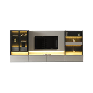 Moon Tv Unit With Glass Door Block & Drawers With Shelf Block